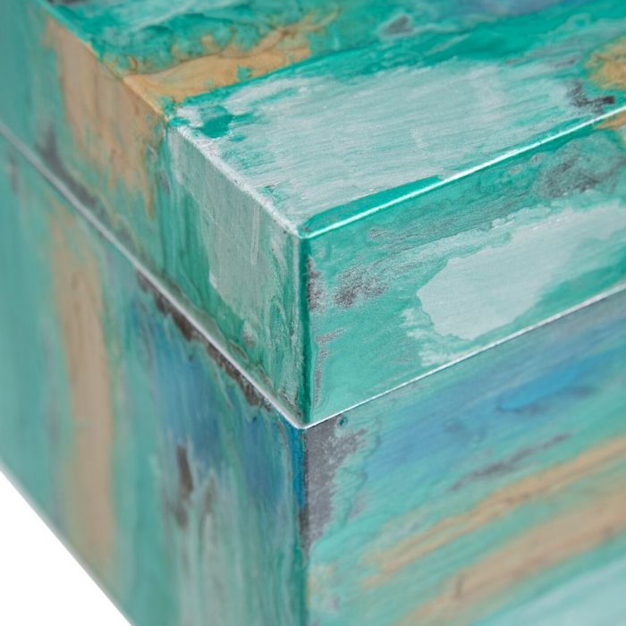 Caja Decorativa 35 x 20 x 15 cm Abstracto DMF (2 Unidades) 2