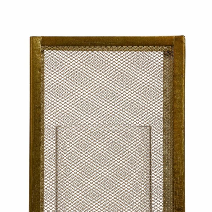Portavelas Cristal Dorado Metal 18 x 18 x 35,5 cm 3 Portavelas Cristal Dorado Metal 18 x 18 x 35,5 cm 3