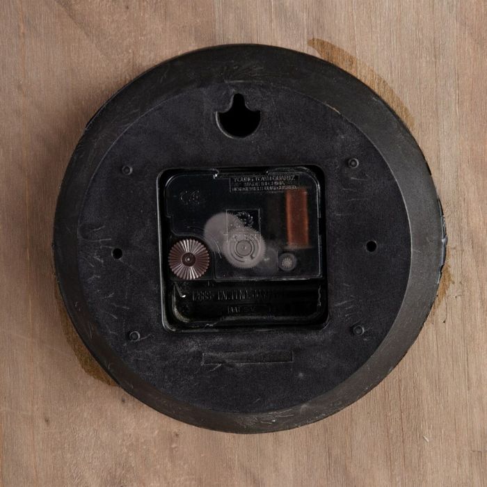 Reloj de Pared Natural Negro 60 x 4 x 60 cm DMF 1