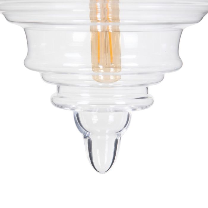 Lámpara de Techo Plateado Metal Cristal 40 W 220-240 V 28 x 28 x 36 cm Moderno 3