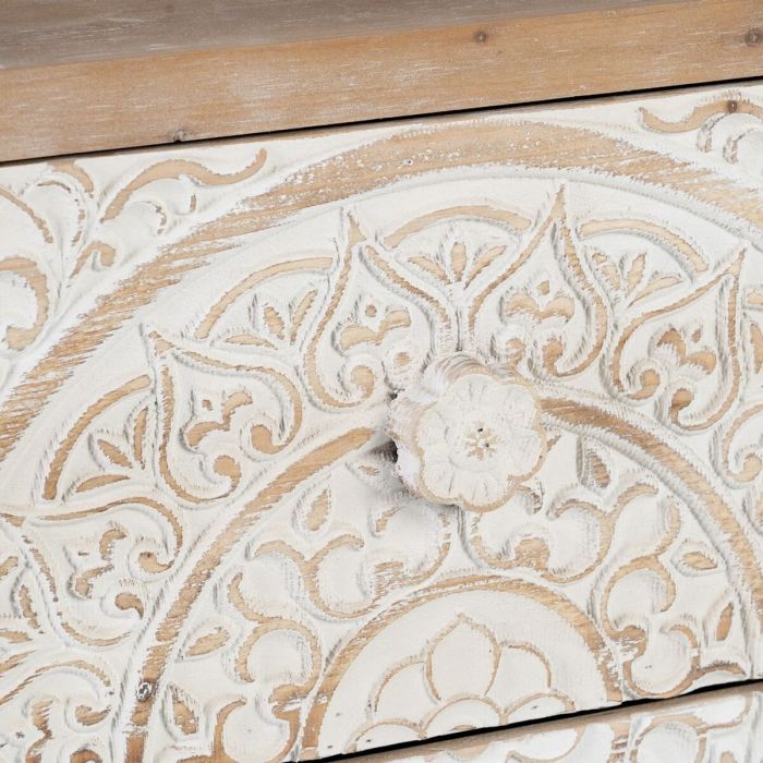 Mesita de Noche SHABBY CHIC 47 x 43 x 58 cm Natural Madera Blanco 5 Mesita de Noche SHABBY CHIC 47 x 43 x 58 cm Natural Madera Blanco 5