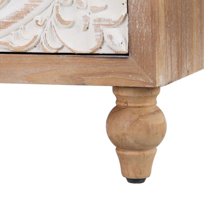 Mesita de Noche SHABBY CHIC 47 x 43 x 58 cm Natural Madera Blanco 3 Mesita de Noche SHABBY CHIC 47 x 43 x 58 cm Natural Madera Blanco 3