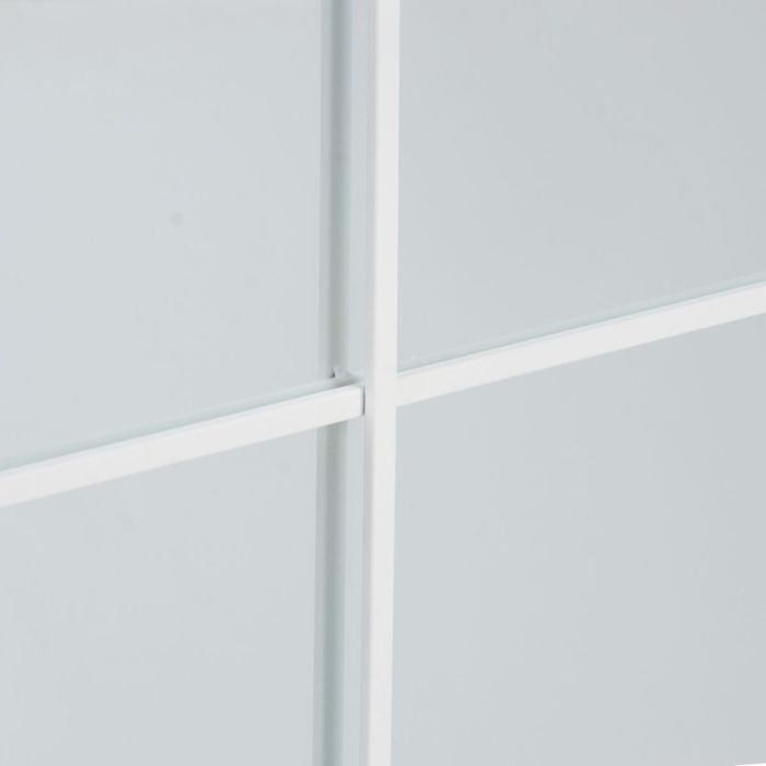 Espejo de pared Blanco Metal Cristal Hierro Ventana 90 x 3 x 120 cm 3 Espejo de pared Blanco Metal Cristal Hierro Ventana 90 x 3 x 120 cm 3