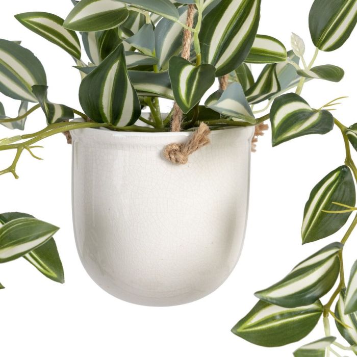 Planta Decorativa 24 x 35 x 25 cm Blanco Verde PVC 3