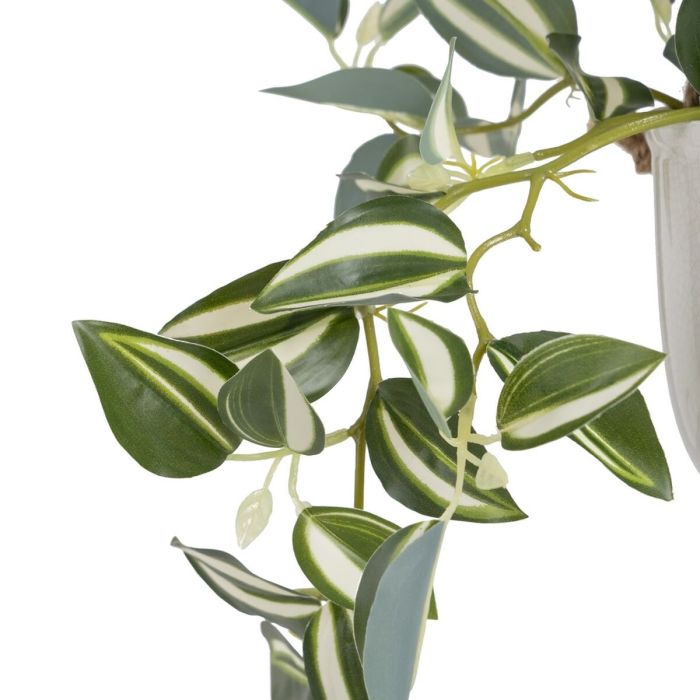 Planta Decorativa 24 x 35 x 25 cm Blanco Verde PVC 2
