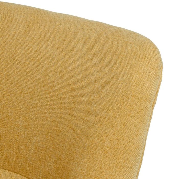 Sillón 77 x 64 x 88 cm Tejido Sintético Madera Mostaza 6