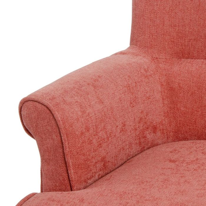 Sillón 77 x 64 x 88 cm Tejido Sintético Madera Rojo Oscuro 7