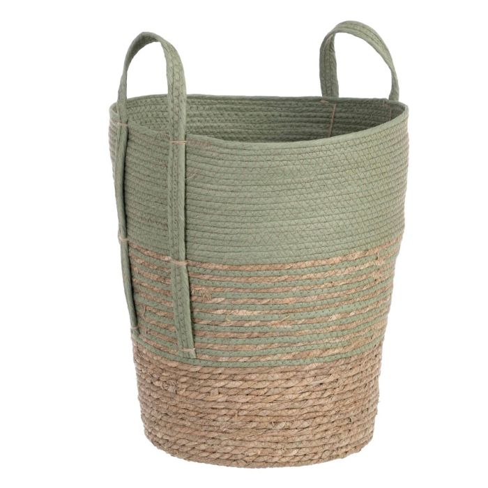 Juego de Cestos 42 x 42 x 48 cm Menta Fibra natural (3 Piezas) 7