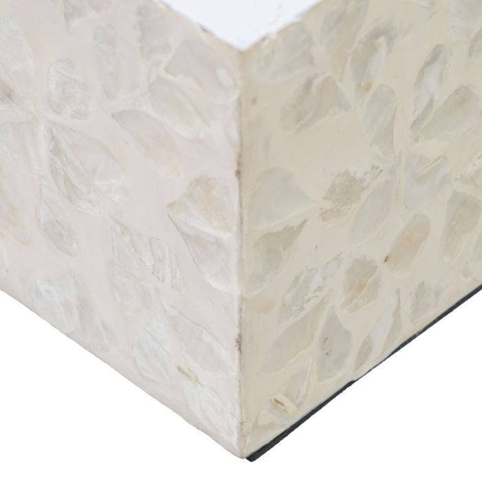 Portavelas Beige Nácar Madera MDF 10,5 x 10,5 x 10,5 cm 1