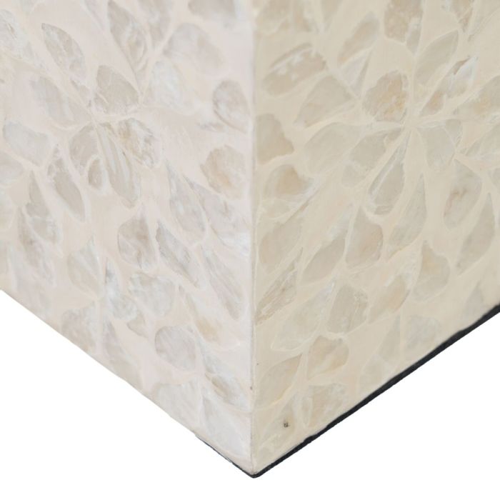 Portavelas Beige Nácar Madera MDF 10,5 x 10,5 x 16 cm 1