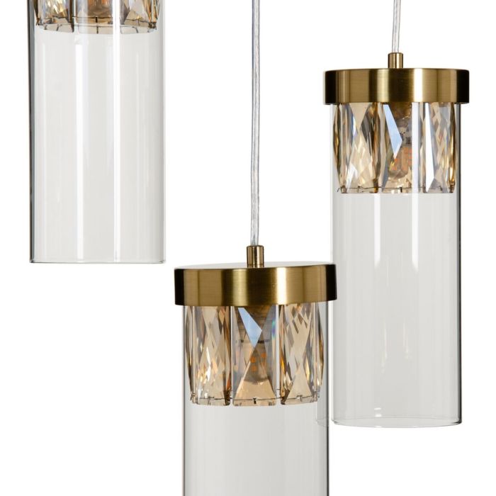 Lámpara de Techo Cristal Dorado Metal 31 x 31 x 45 cm 6
