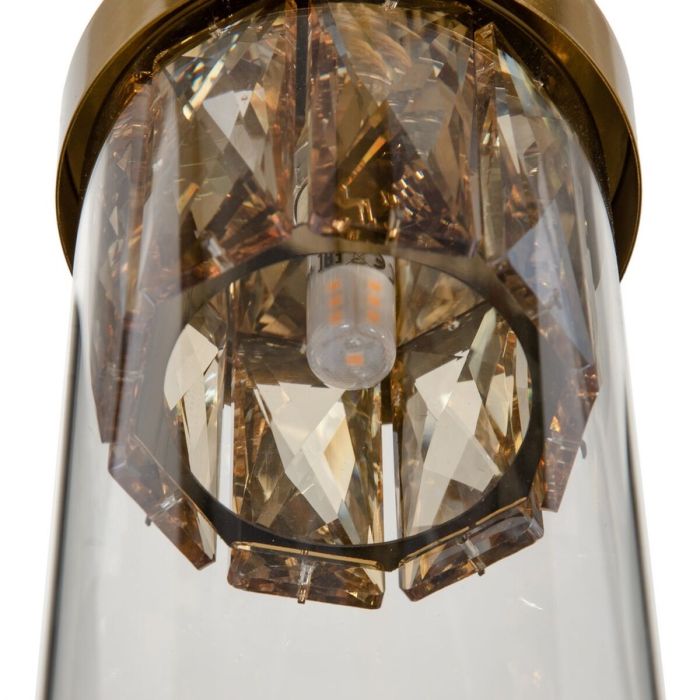 Lámpara de Techo Cristal Dorado Metal 31 x 31 x 45 cm 3