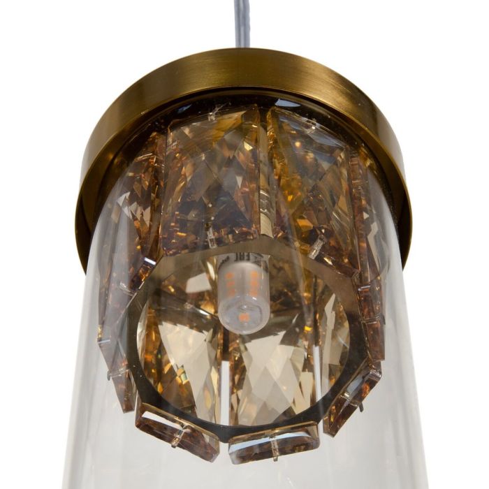 Lámpara de Techo 91 x 11 x 45 cm Cristal Dorado Metal 3
