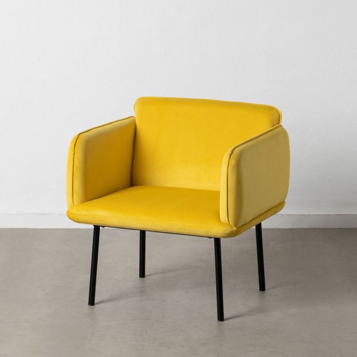 Sillón Amarillo Negro 100 % poliéster 76 x 64 x 77 cm 8