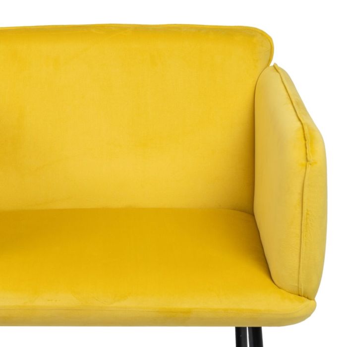 Sillón Amarillo Negro 100 % poliéster 76 x 64 x 77 cm 5