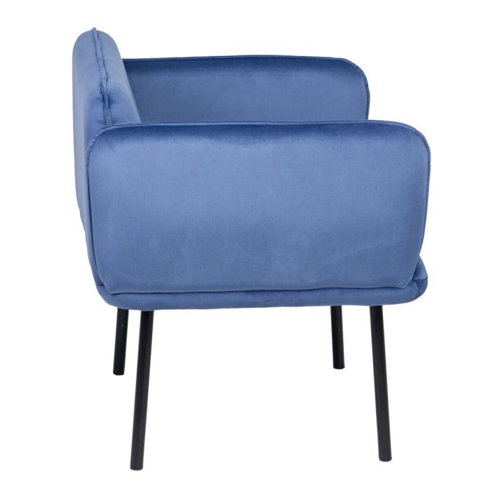 Sillón Tejido Sintético Azul Metal 8