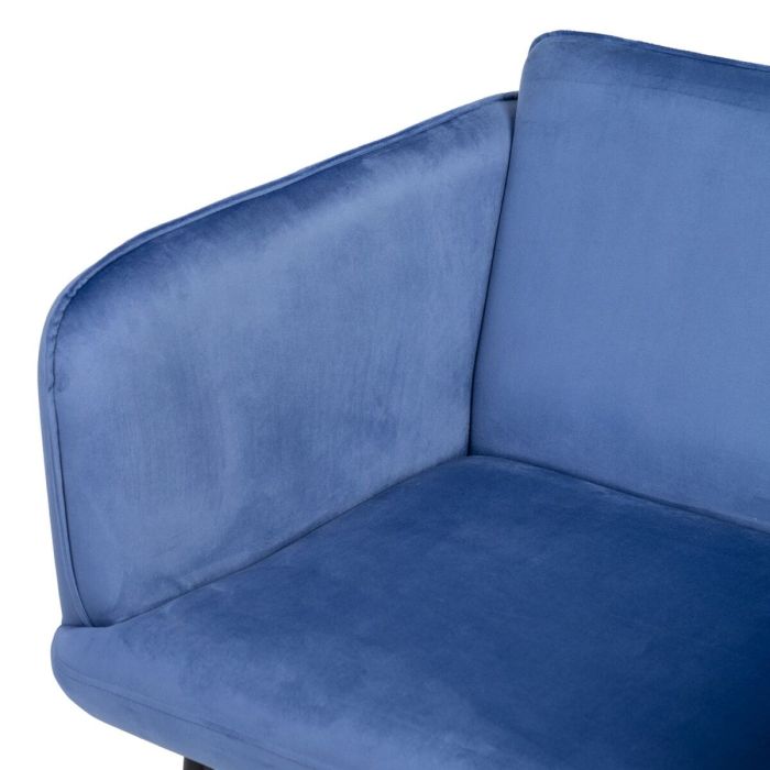 Sillón Tejido Sintético Azul Metal 5