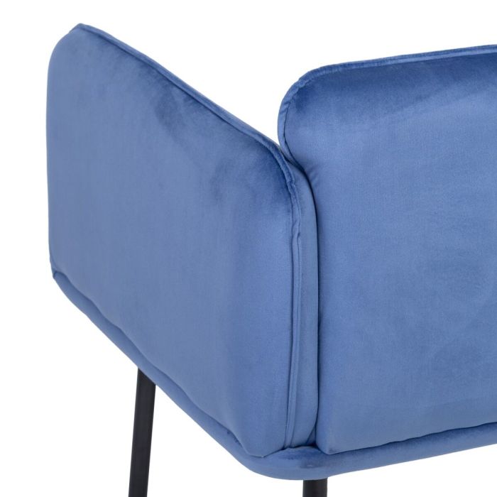 Sillón Tejido Sintético Azul Metal 3