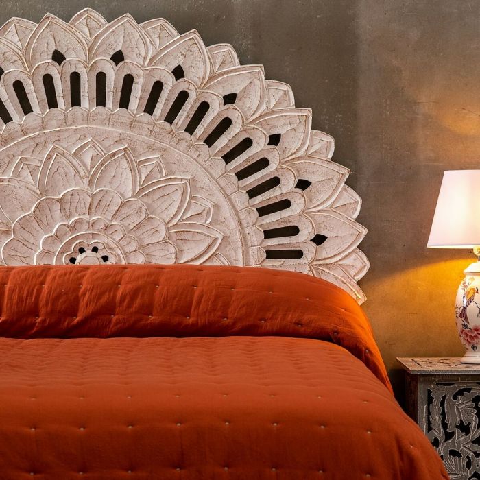 Cabecero de Cama 155 x 100 cm Blanco DMF 7