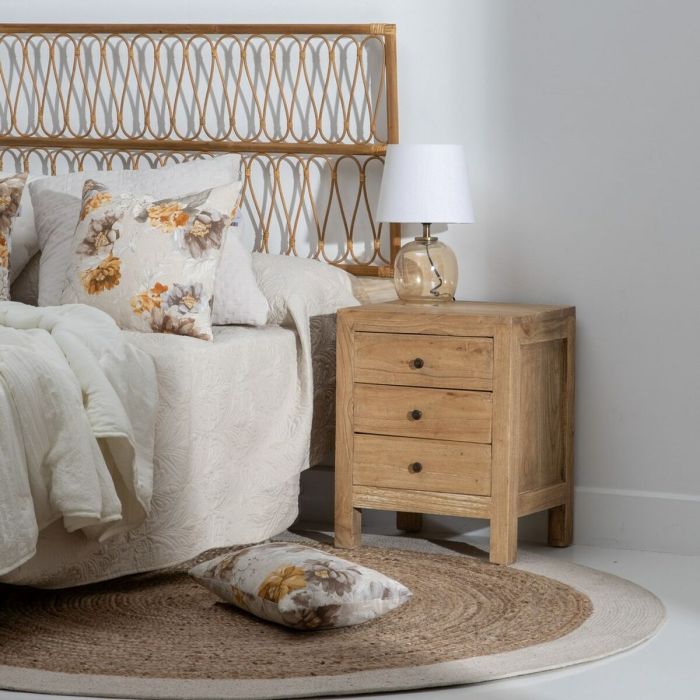 Cabecero de Cama 160 x 60 cm Natural Madera Ratán 6 Cabecero de Cama 160 x 60 cm Natural Madera Ratán 6