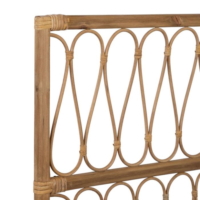 Cabecero de Cama 160 x 60 cm Natural Madera Ratán 3 Cabecero de Cama 160 x 60 cm Natural Madera Ratán 3