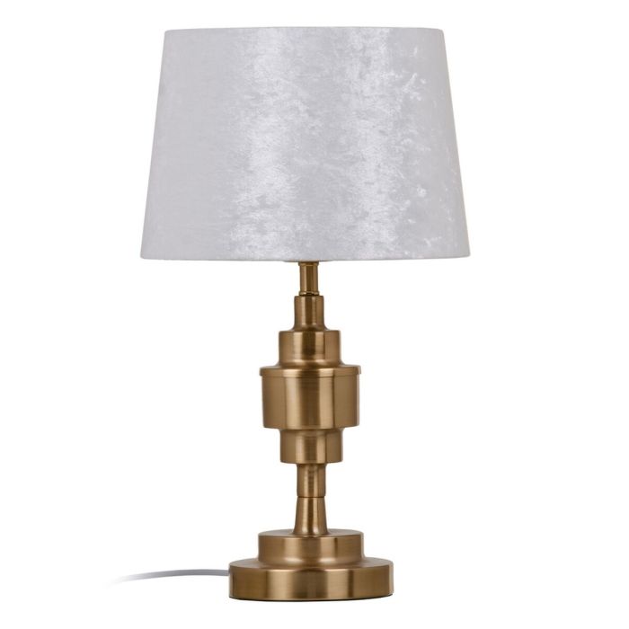 Lámpara de mesa Blanco Dorado Poliéster Metal Hierro 60 W 220 V 240 V 220 -240 V 28 x 28 x 48,5 cm