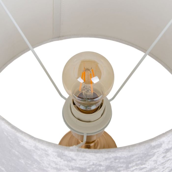 Lámpara de mesa Blanco Dorado Poliéster Metal Hierro 60 W 220 V 240 V 220 -240 V 28 x 28 x 48,5 cm 2