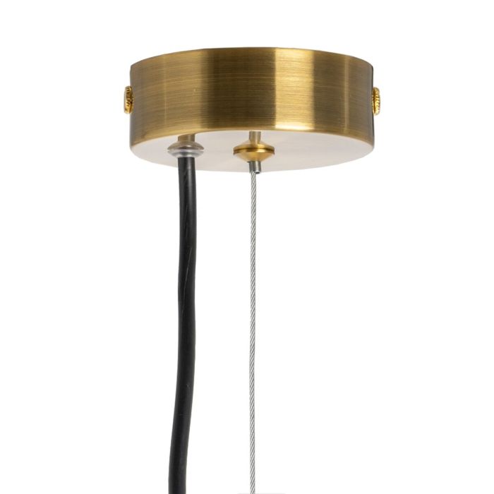 Lámpara de Techo 15 x 15 x 128 cm Cristal Dorado 1