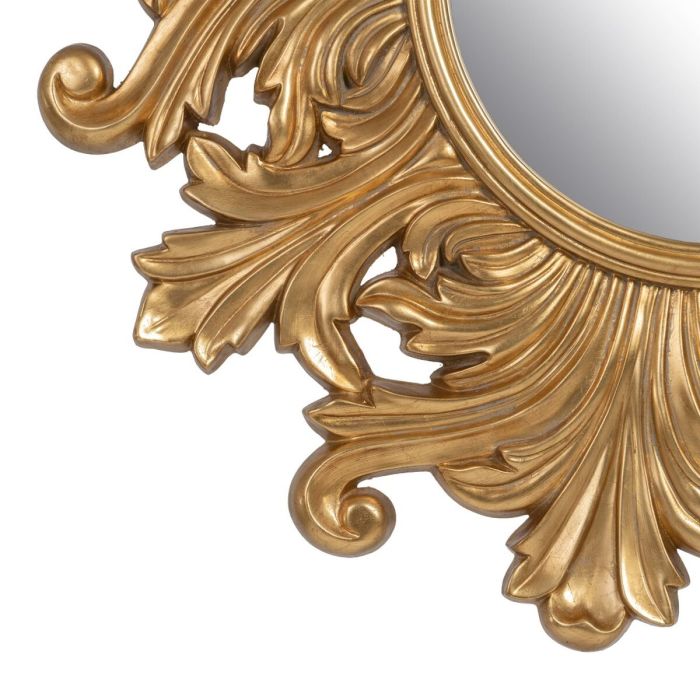 Espejo de pared 114 x 4,5 x 114 cm Cristal Dorado Madera 4