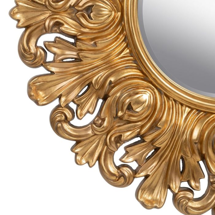 Espejo de pared 108 x 3,5 x 108 cm Cristal Dorado Madera 4