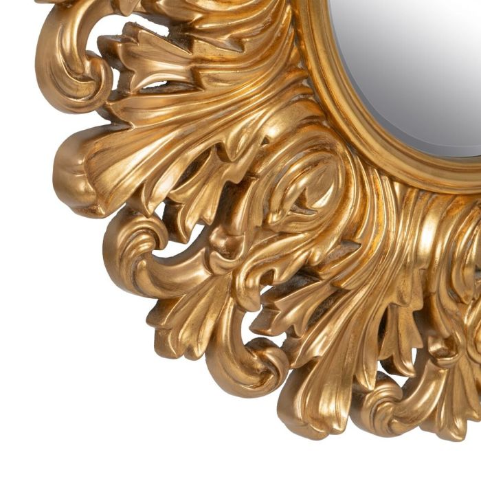 Espejo de pared 108 x 3,5 x 108 cm Cristal Dorado Madera 2