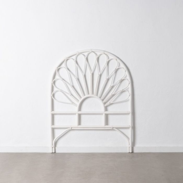 Cabecero de Cama 100 x 3 x 125 cm Blanco Ratán Cabecero de Cama 100 x 3 x 125 cm Blanco Ratán