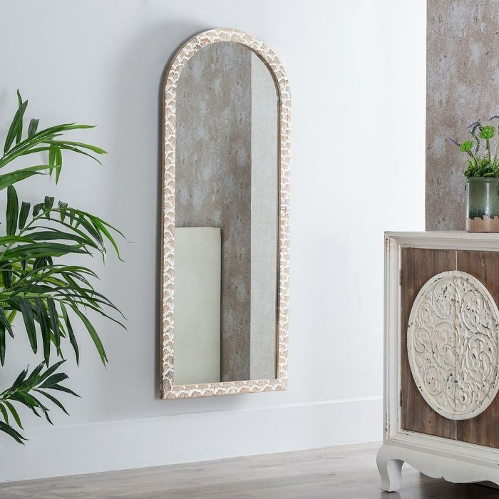 Espejo de pared 61 x 2 x 152 cm Madera Blanco 5