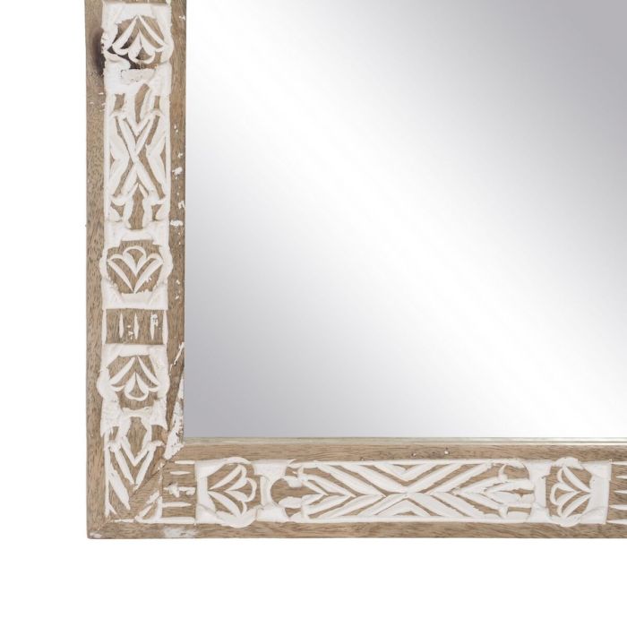 Espejo de pared 51 x 3 x 76 cm Madera Blanco 2
