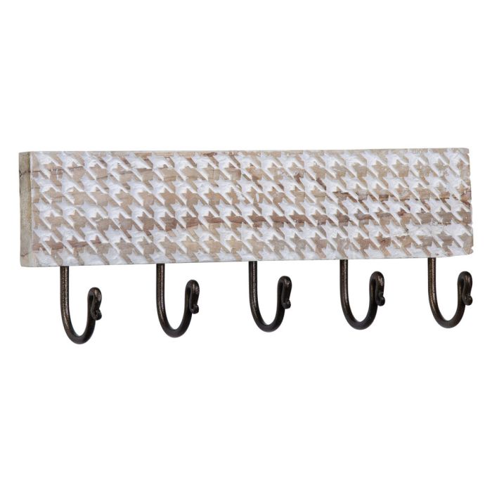 Perchero de Pared 46 x 7 x 16,5 cm Metal Madera 4 Perchero de Pared 46 x 7 x 16,5 cm Metal Madera 4