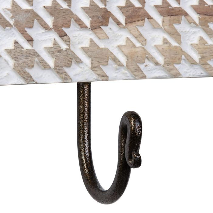Perchero de Pared 46 x 7 x 16,5 cm Metal Madera 3 Perchero de Pared 46 x 7 x 16,5 cm Metal Madera 3