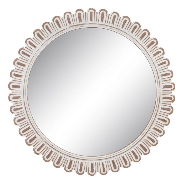 Espejo de pared Blanco Cristal Madera de mango 73 x 2 x 73 cm 5