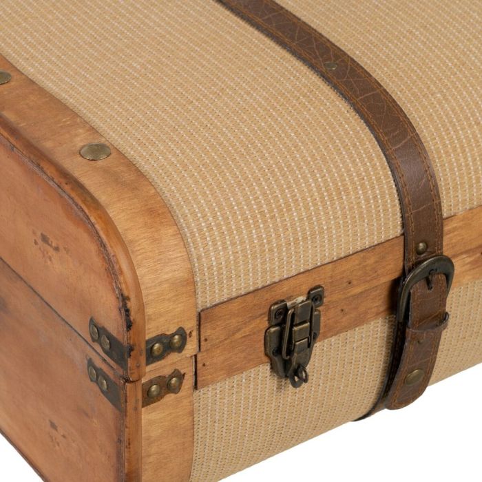 Juego de Baúles 80 x 41,5 x 25 cm Tejido Sintético Madera (2 Piezas) 7 Juego de Baúles 80 x 41,5 x 25 cm Tejido Sintético Madera (2 Piezas) 7