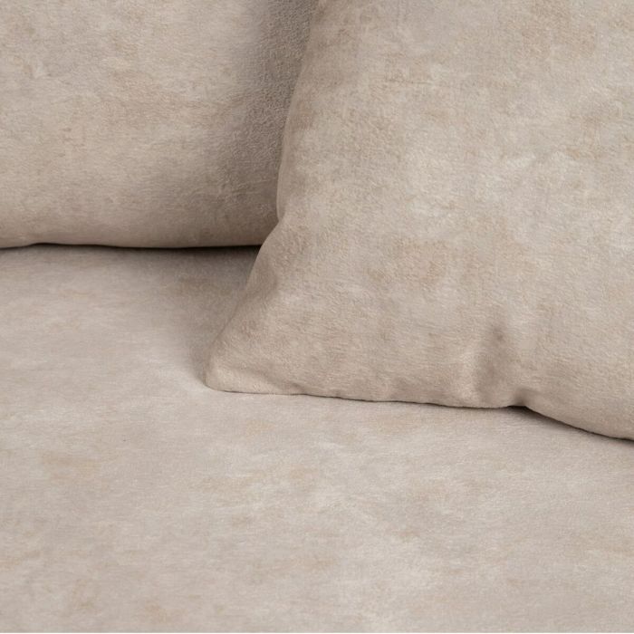 Sofá Beige Fibra Madera de pino Gomaespuma 206 x 88 x 100 cm 2