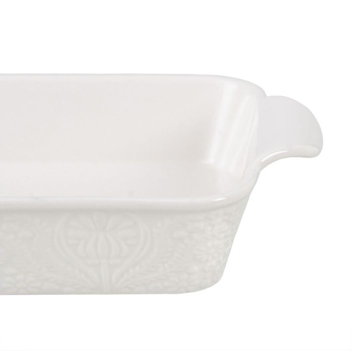 Fuente de Cocina 32 x 17,5 x 5 cm Porcelana Blanco 2 Fuente de Cocina 32 x 17,5 x 5 cm Porcelana Blanco 2