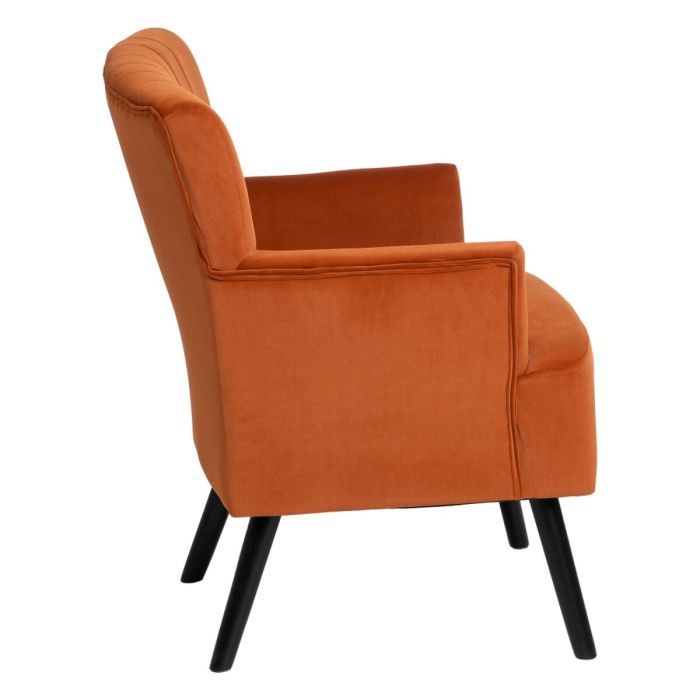 Sillón 63 x 50 x 83 cm Tejido Sintético Madera Naranja 8