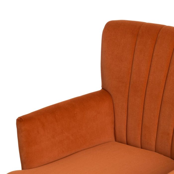 Sillón 63 x 50 x 83 cm Tejido Sintético Madera Naranja 4