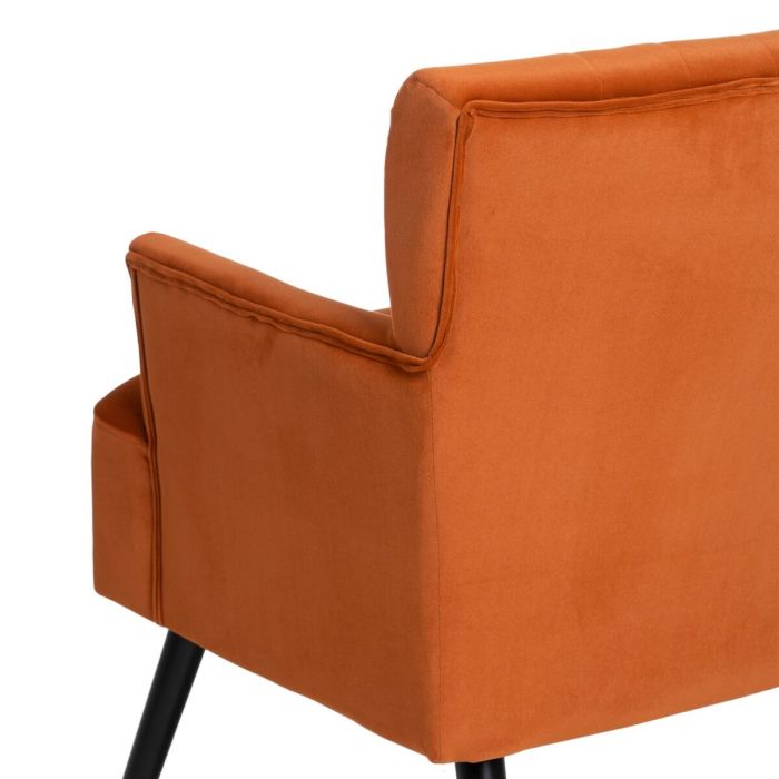 Sillón 63 x 50 x 83 cm Tejido Sintético Madera Naranja 3