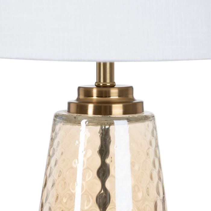 Lámpara de mesa Dorado Lino Metal Hierro 40 W 220 V 28 x 28 x 48 cm 6