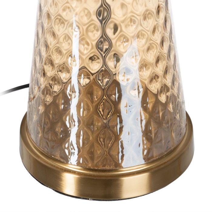 Lámpara de mesa Dorado Lino Metal Hierro 40 W 220 V 28 x 28 x 48 cm 4