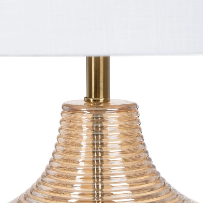 Lámpara de mesa Dorado Lino Metal Hierro 40 W 220 V 30 x 30 x 47 cm 7
