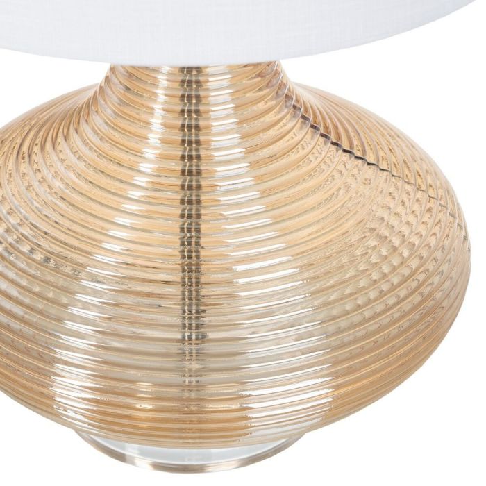 Lámpara de mesa Dorado Lino Metal Hierro 40 W 220 V 30 x 30 x 47 cm 4