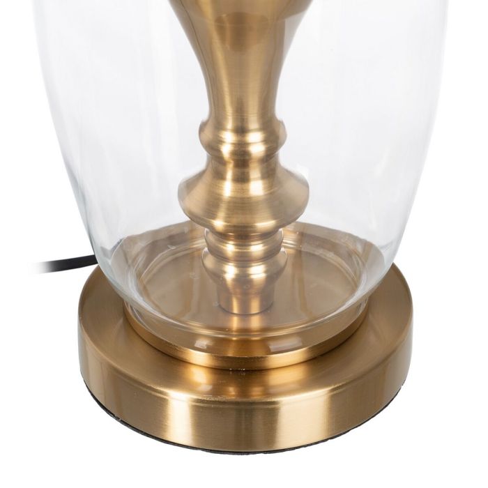 Lámpara de mesa Dorado Lino Metal Hierro 40 W 220 V 33 x 33 x 58 cm 2