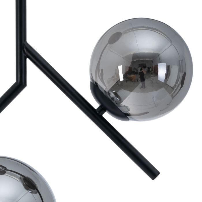 Lámpara de Techo 50 x 15 x 54 cm Cristal Negro Metal 3