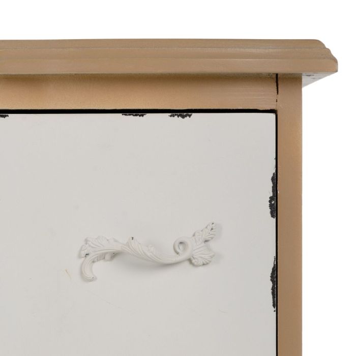 Mesita de Noche 60 x 35 x 55 cm Natural Blanco Madera de abeto 7 Mesita de Noche 60 x 35 x 55 cm Natural Blanco Madera de abeto 7